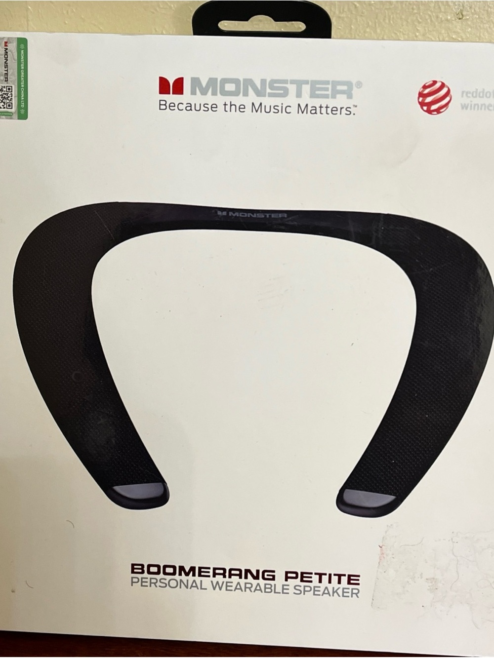 Monster Boomerang petite personal wearable speaker